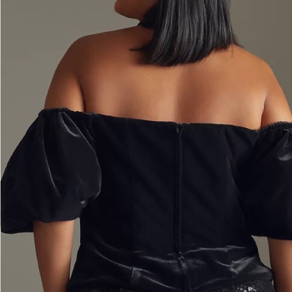 Anthropologie - Hutch Velvet Off The Shoulder Corset Top - NWT - Picture 2 of 7